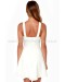 Cross Over Backless White Dress